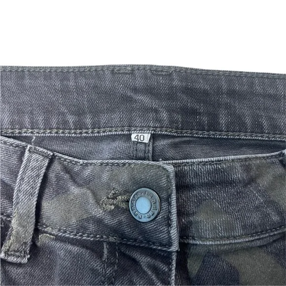 SANDRO Women's Black Washed Green Zebra Print Skinny Denim Jeans Size 40 EUC - Picture 5 of 11